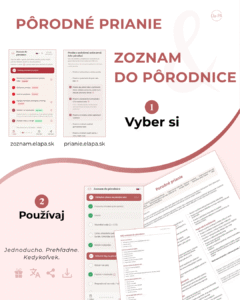 zoznam do pôrodnice a pôrodné prianie (plán)